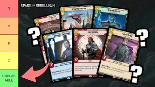 🏆 Ranking EVERY Neutral Rare in Spark of Rebellion! - Star Wars Unlimited Tier List