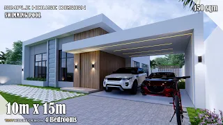 House Design | Simple House Design | 10m x 15m (150 sqm) | 4 Bedrooms