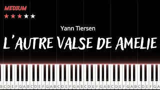 L'autre valse de Amelie - Yann Tiersen | INTERMEDIATE Piano Tutorial