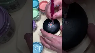 Pastel dot mandala rock painting #painting #art #satisfying #craft #mandala #artwork #dotmandala