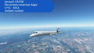 [MSFS] Greaser into DCA! | Aerosoft CRJ700 | Toronto (CYYZ) - Washington DC (KDCA) | Full flight
