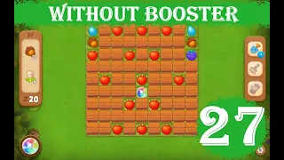 Gardenscapes Level 27 - [20 moves] [2023] [HD] solution of Level 27 Gardenscapes [No Boosters]