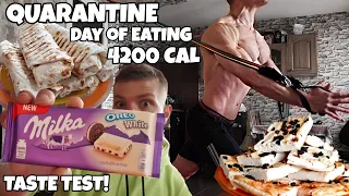 Full Day of Eating QUARANTINE MODE| My 4200kcal Diet | NEW Milka White Oreo TASTE TEST!