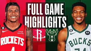 Milwaukee Bucks vs. Houston Rockets Full Game Highlights | Oct 22 | 2022 NBA Season