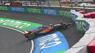 Piastri and Ricciardo crash at the same corner | 2023 Dutch GP