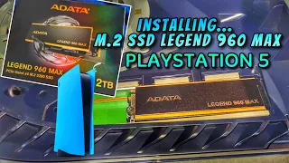 INSTALLING... M.2 SSD "ADATA LEGEND 960 MAX 2TB" PS5 and READ SPEED MOVING GAME!!