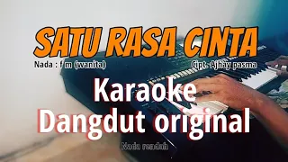 SATU RASA CINTA - Karaoke dangdut original | Nada cewek