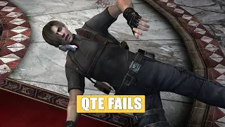 Resident Evil 4 QTE FAILS Compilation 4K 60FPS (All Quick Time Events in RE4)