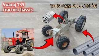 "Mini but Mighty! Swaraj 855 Tractor Chassis Build with PVC Pipe and Sheet - DIY .