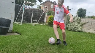 am show you my light free kick  video in my garden