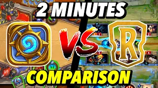 Hearthstone vs Legends of Runeterra Under 2 Minutes