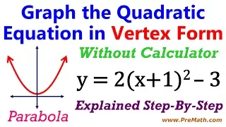 How to Graph Quadratic Equations in Vertex Form Without a Calculator