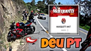 ACIDENTE! YOUTUBER MARQUETTI quase caiu de Moto na CURVA MAIS PERIGOSA DE MORUNGABA