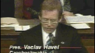 Czech President Vaclav Havel Addresses U.S. Congress [CNN, 1990]