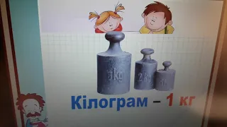 Математика. 1 клас.  Тема:   "Вимірюємо масу предметів.  Кілограм."  Вчитель -Галушко О. М.