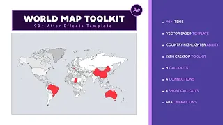 World Map Toolkit (After Effects Template) ★ AE Templates