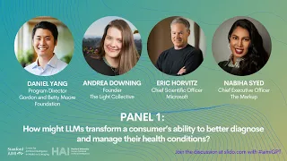 #AimiGPT | Panel 1: LLMs & Direct-to-Consumer Health: Can they improve diagnosis & management?