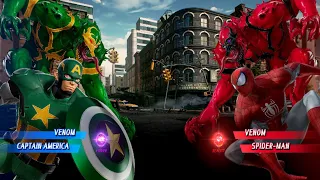 Venom & Captain America Vs Venom & SpiderMan [Very Hard]AI Marvel Capcom infinite