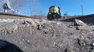 Train runs over an old GoPro