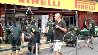 Caterham F1 pit stop