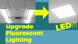 Upgrade Fluorescent lights to LED drop ceiling panels