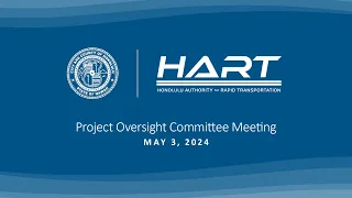 Project Oversight, Government Affairs Legal Matters, HR Committee Meeting  |  May 3, 2024