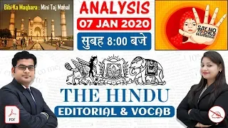 The Hindu Editorial Analysis | By Ankit Mahendras & Yashi Mahendras | 7 JAN 2020 | 8:00 AM