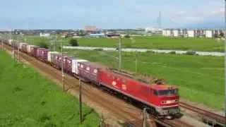日本海縦貫線を走る貨物列車：4060レ（2013.08.03）