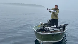 Foggy Lake Huron catch and cook shore lunch