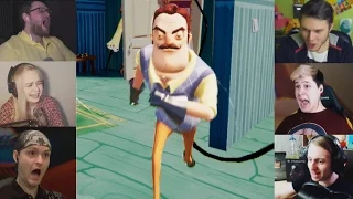 "Реакции Летсплейщиков" на Нападение Соседа из Hello Neighbor Alpha 4