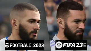 FIFA 23 vs eFootball 2023 | Real Madrid Player Faces Comparison | Fifa 23 Faces #fifa23 [PC/HD]