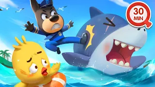 El Tiburón Aterrador 🦈 30MIN de Dibujos Animados 🔍Sheriff Labrador en Español