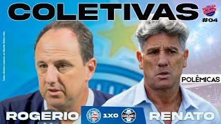 COLETIVA DE ROGÉRIO CENI E RENATO GAÚCHO SOLTA O VERBO CONTRA A CBF BAHIA 1 X 0 GRÊMIO