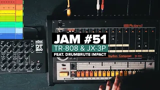 Jam #51 Analog Gear Only Electro Techno on TR-808, JX-3P, DrumBrute Impact