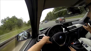 BMW 320i - German autobahn - High speed max 240 km/h