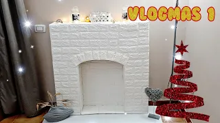 Come creare un camino con gli scatoloni e carta adesiva 3D "il risultato è spettacolare"😍Vlogmas1 🎄