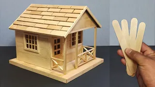 Como Construir Una Casa Con Palitos De Helado - Popsicle stick house DIY