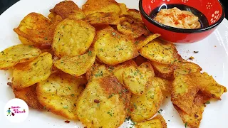 Crispy Potato Chips Or Potato Crisps In Air Fryer | Easy - Healthy Air Fryer Recipes |