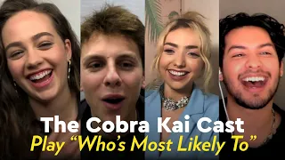 The Cobra Kai Cast Play "Who's Most Likely To" | POPSUGAR Pop Quiz