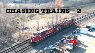 Leaside Train Chasing Drone Flight - DJI Mini 3 Pro  4K