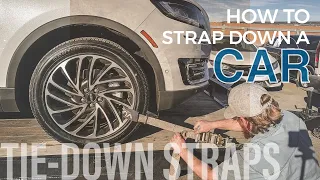 How to Tie-down a car to a trailer - Lasso Straps
