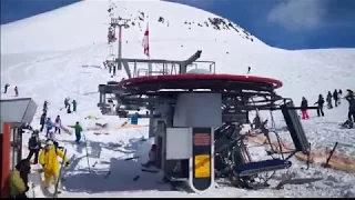 Georgia ski lift accident March 16, 2018 (rotated video)