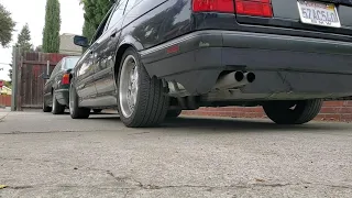 1995 BMW E34 540i exhaust sound w/ muffler delete