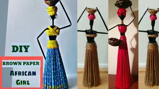 Diy Brown Paper Craft I Doll Making  I Doll making I Best out of Waste I craft I brown paper craft