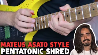 Mateus Asato Style PENTATONIC SHRED | Melodic Fast Licks & Tricks!