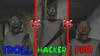 HACKER vs TROLLER vs PRO in GRANNY