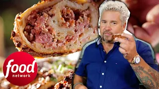 This Prosciutto-Stuffed Bread Is "The Official Football Of Flavortown" | Diners, Drive-Ins & Dives