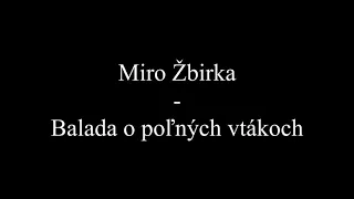 Miro Žbirka - Balada o poľných vtákoch (Text, Lyrics)