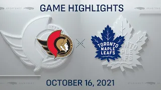 NHL Highlights | Senators vs. Maple Leafs - Oct. 16, 2021