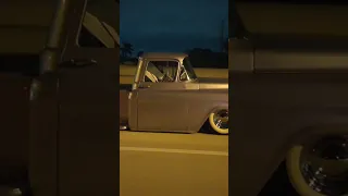 56 Chevy truck bagged with a 57 Cadillac front end